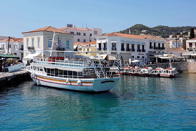 Spetses Island - Dapia harbour is the main arrival point of Spetses 